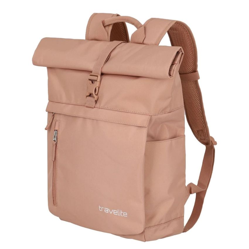 travelite batoh na notebook ruzovy